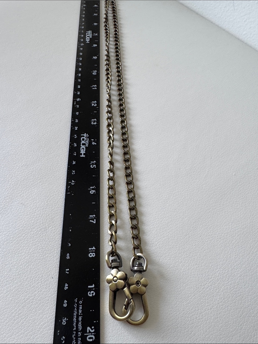 Bronze Tone Shoulder Chain Strap with Floral Lobster Clasps for Bags/ Wallets - Picture 3 of 3
